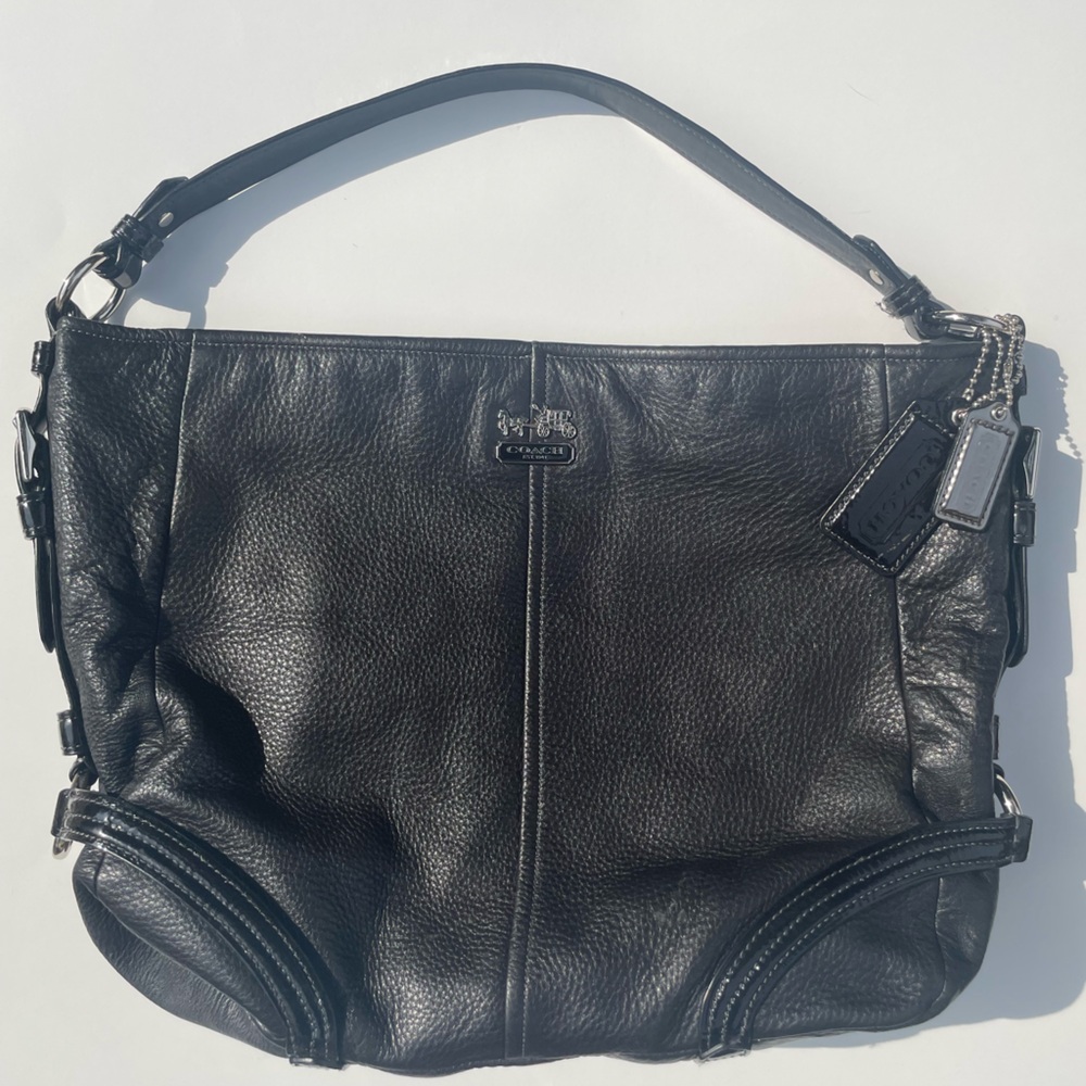 Coach black leather